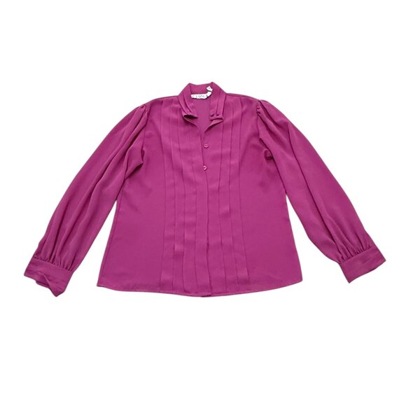 Women’s Vintage Chaus blouse pink button front 100% polyester 1990s - Picture 1 of 6